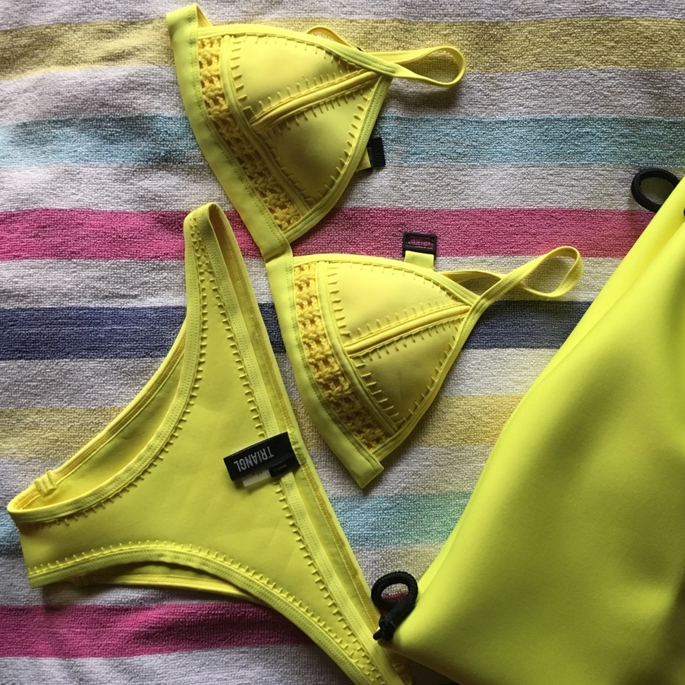Yellow Triangl bikini set